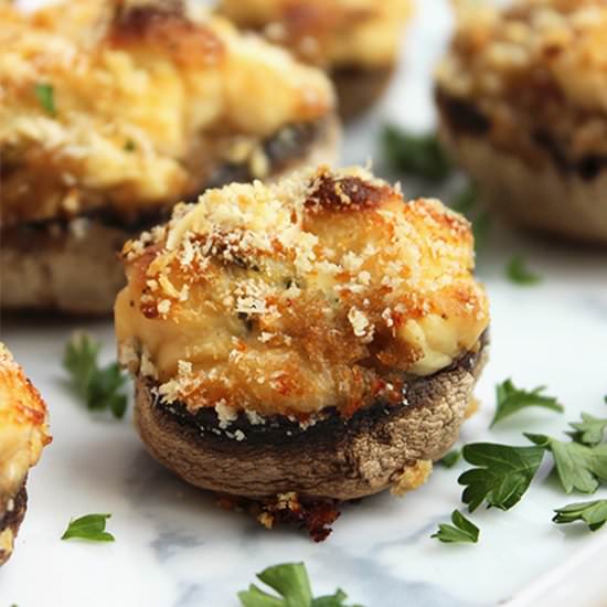 Vegetarian Stuffed Baked Mushrooms