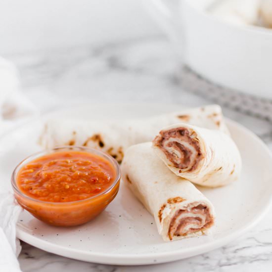 Easy Bean and Cheese Burritos