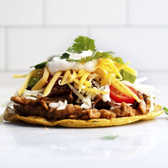 Pork Carnitas Tostadas