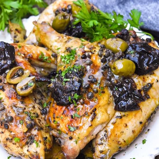 Chicken Marbella (Sheet Pan Meal)
