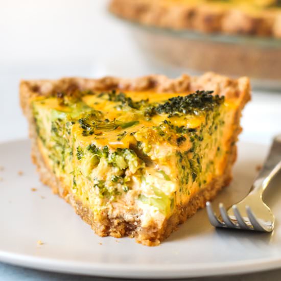 Broccoli and Cheddar Quiche