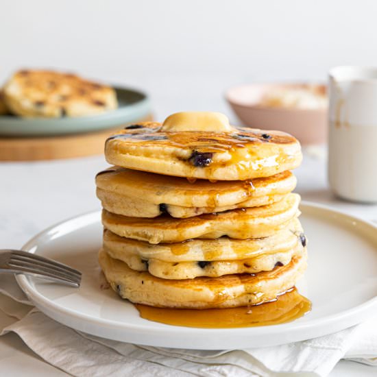 Fluffy Blueberry Pancakes
