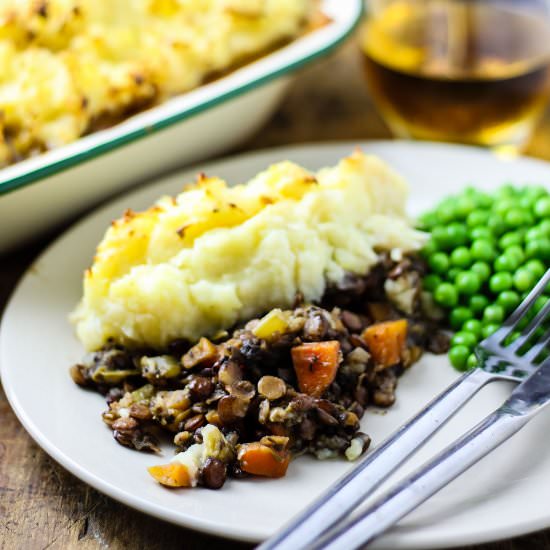 Vegetable and lentil bake