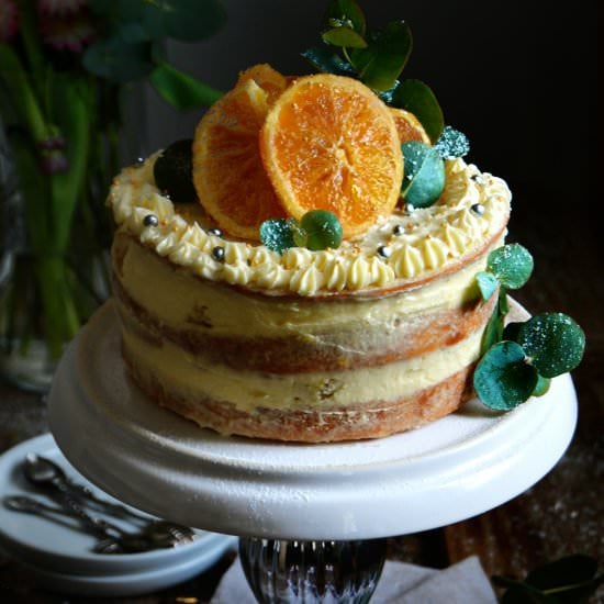 Vegan Naked Orange Layer Cake