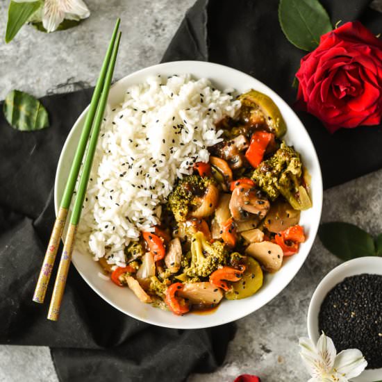 Spicy Sweet Vegetable Stir-fry