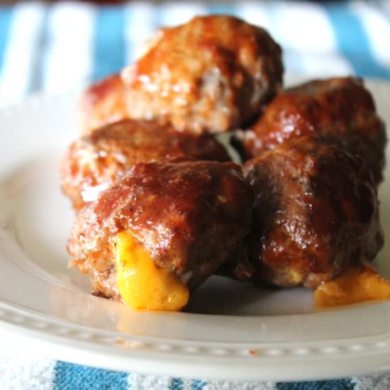 Cheddar Stuffed Meatballs