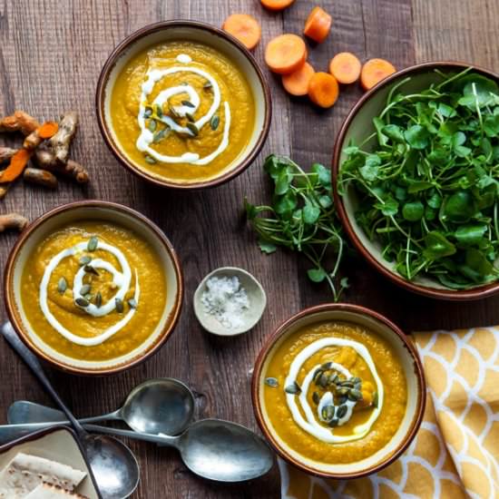 Watercress, Turmeric & Carrot Soup