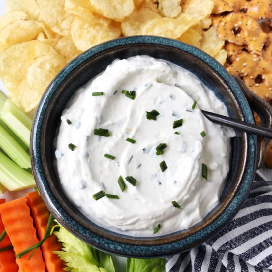 Roasted Garlic and Chive Dip