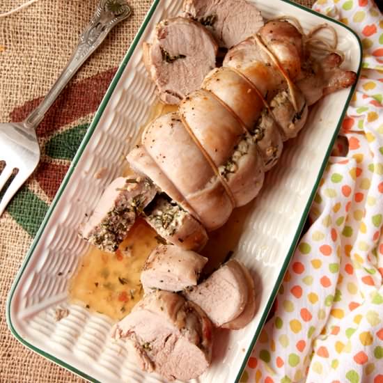 Rosemary Garlic Stuffed Pork Loin
