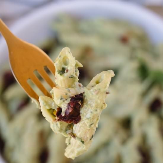 easy pesto avocado pasta sauce