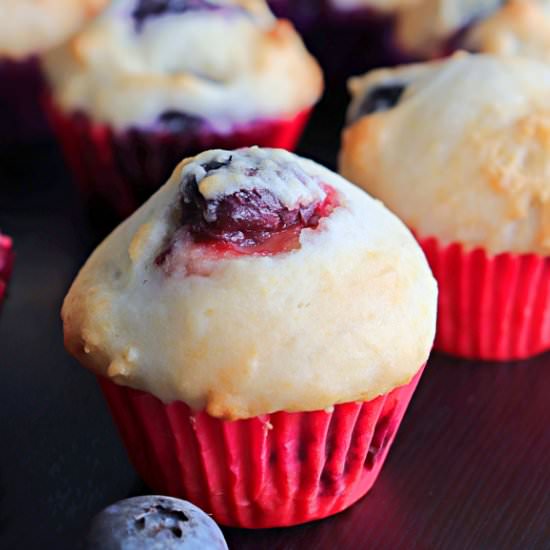 Eggless Blueberry Muffin