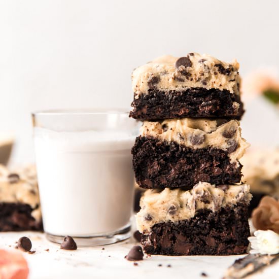 Brownies with Cookie Dough Frosting