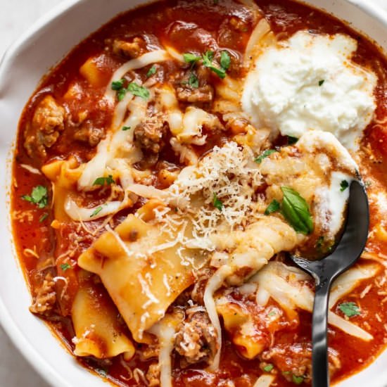 easy lasagna soup