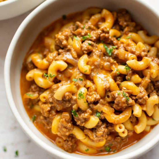 homemade hamburger helper