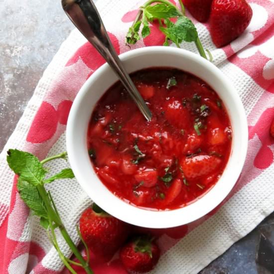 Strawberry Mint Compote
