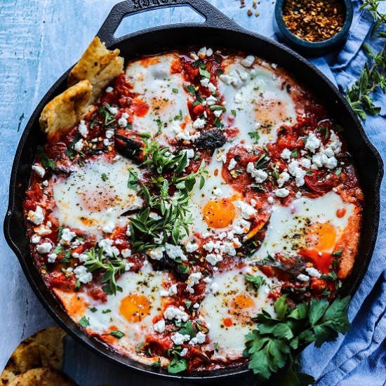 shakshuka w/ marinara & zucchini