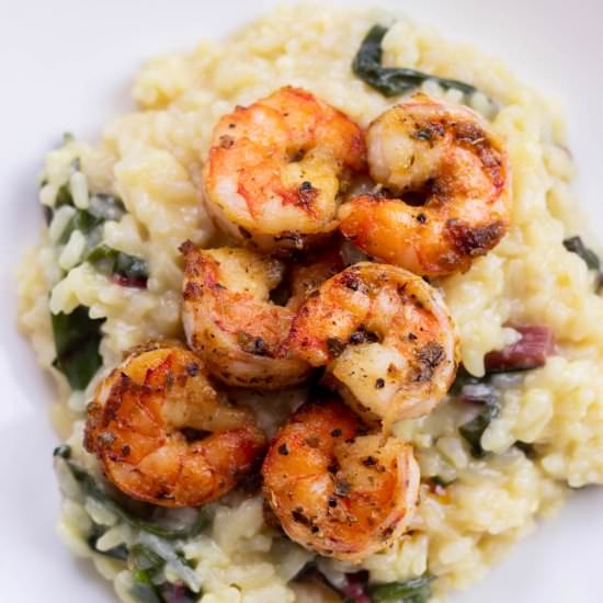 Shrimp and Swiss Chard Risotto