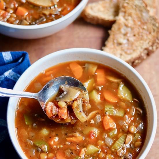 VEGAN LENTIL SOUP (ITALIAN)