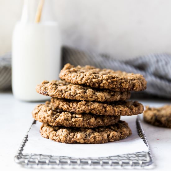 GF Vegan Chocolate Oatmeal Cookies