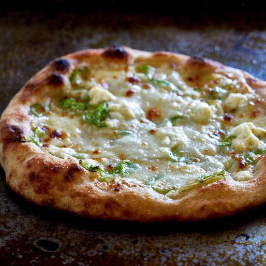 Sauceless Potato & Jalapeño Pizza