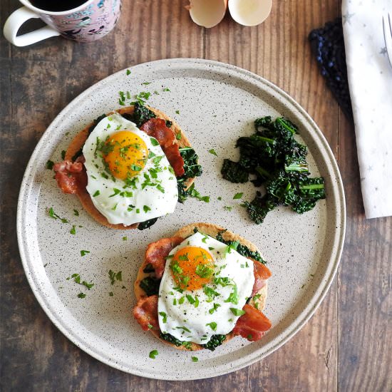 Kale, Bacon & Egg Breakfast Tostada