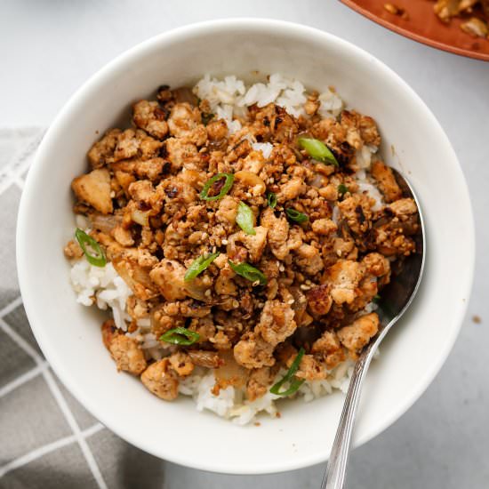 Asian Tofu ‘Beef’ Bowls (vegan)