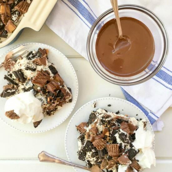 No Bake Oreo PB Cup Cheesecake