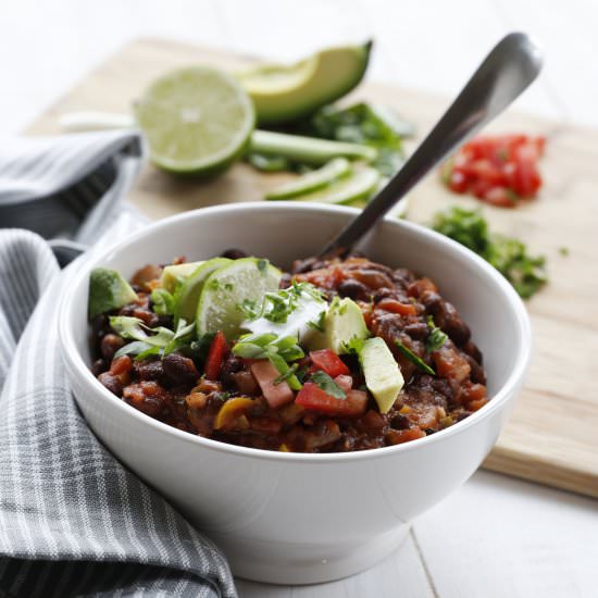 Quick & Easy Black Bean Chili