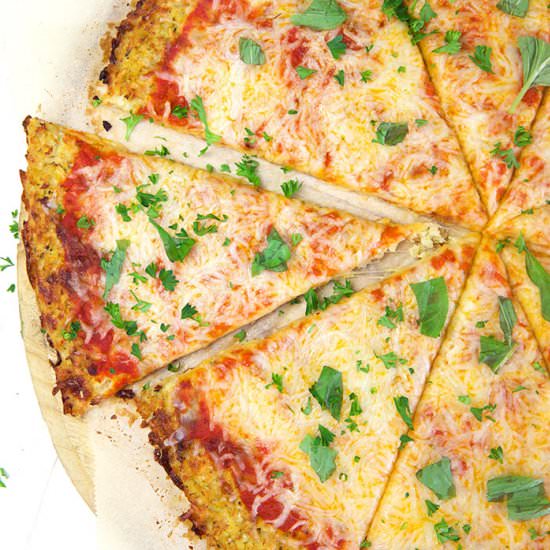 The BEST Cauliflower Pizza Crust