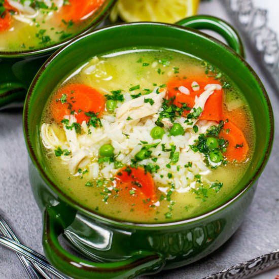 Instant Pot Chicken and Rice Soup