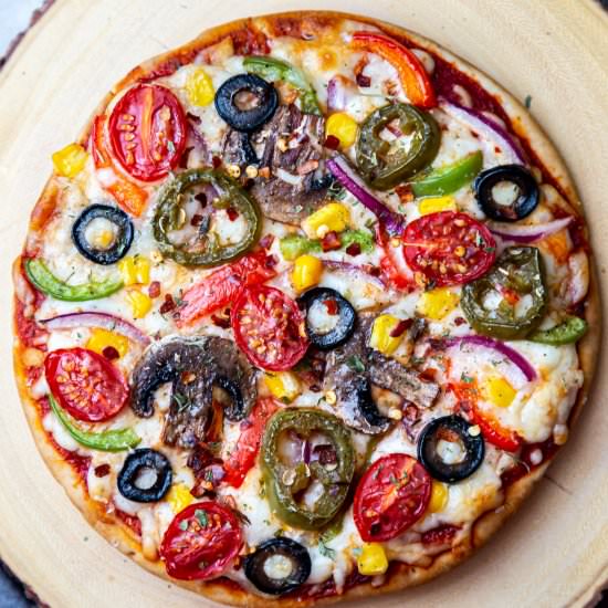 Veggie Pita Bread Pizza