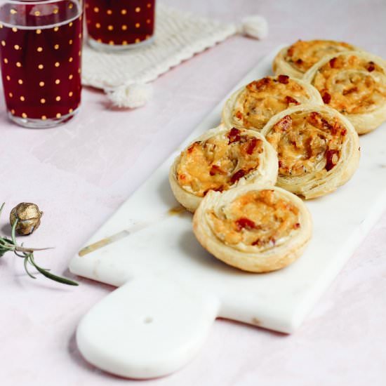Apple-Bacon Puff Pastry Pinwheels
