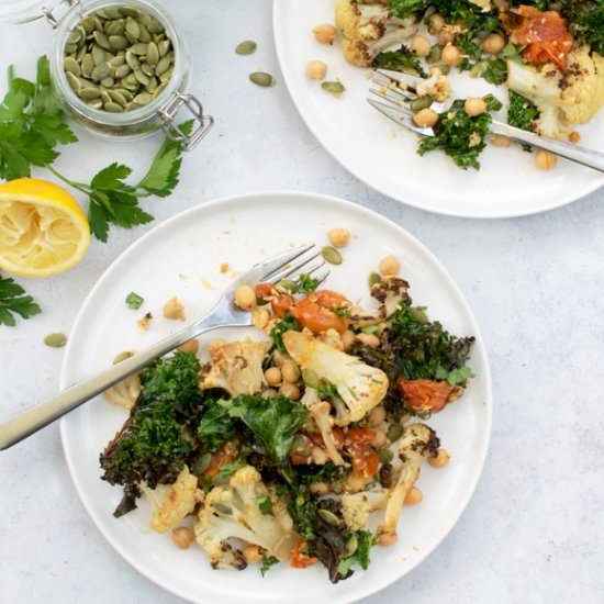 Warm Cauliflower & Kale Salad