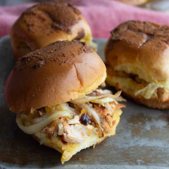 Cheesy Shredded Pork Sliders