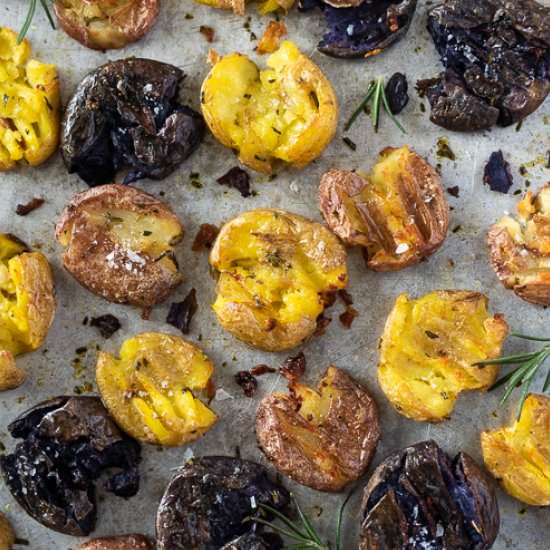Crispy Smashed Baby Potatoes