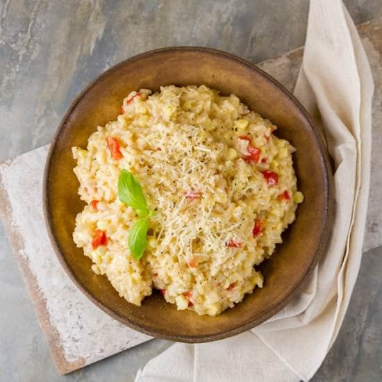 Corn and Red Pepper Risotto