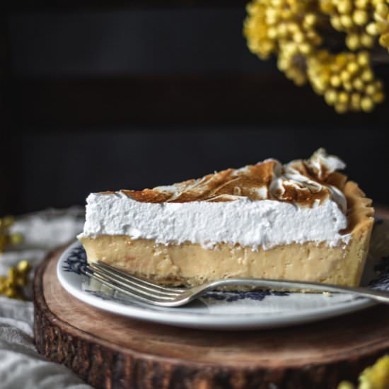 Honey swiss meringue citrus tart