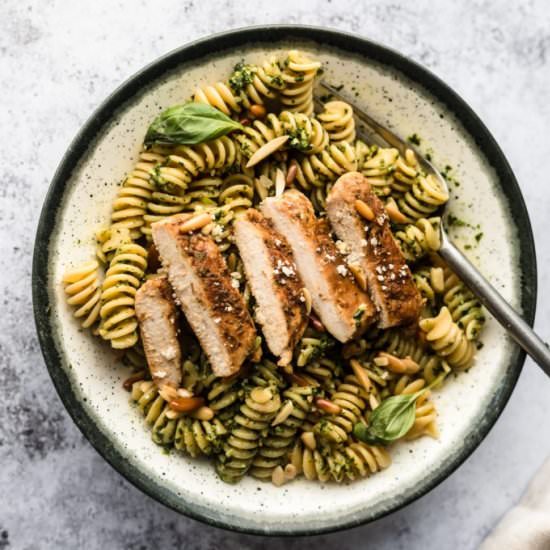 Basil Pesto Chicken Pasta