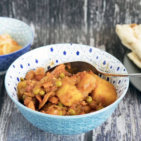 Indian-spiced root vegetable curry