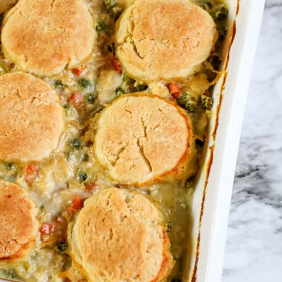 Chicken Pot Pie Casserole (Biscuit)
