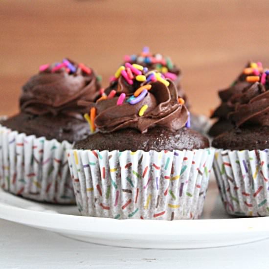 Chocolate Spinach Cupcakes