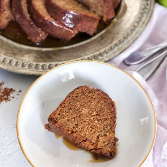Apple Bundt Cake with Caramel Glaze