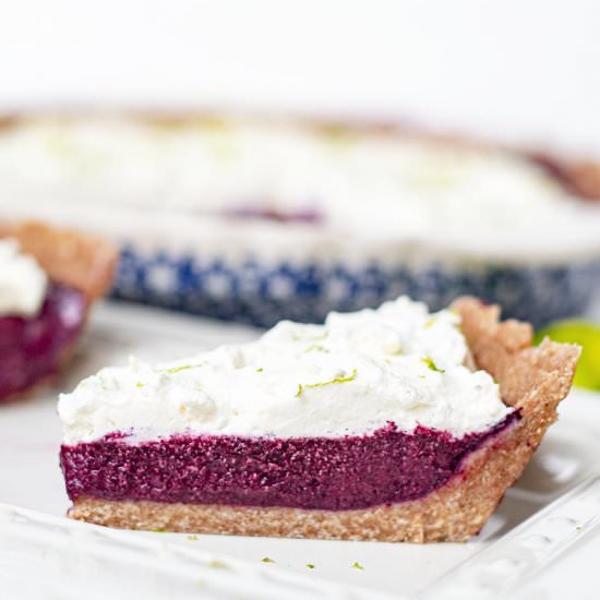 NO-BAKE VEGAN BLUEBERRY LIME PIE