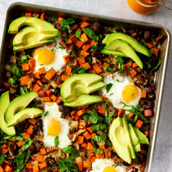 Sheet Pan Sweet Potato Hash