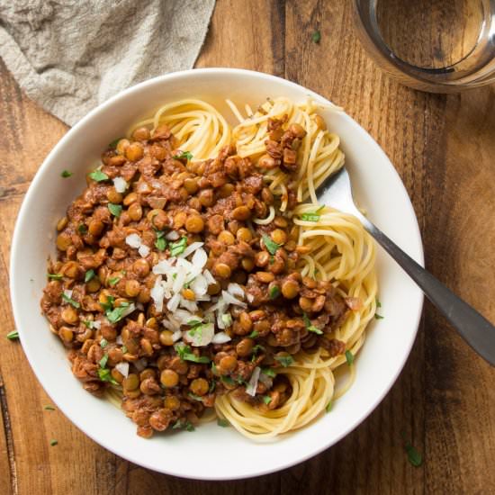 Lentil Cincinnati Chili