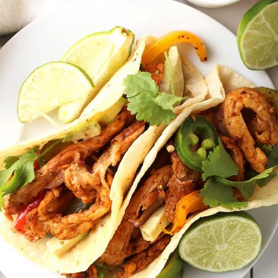 Vegan “Chicken” Fajitas