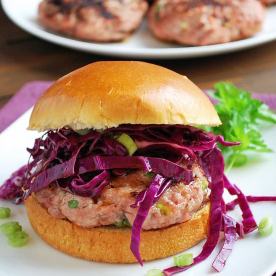 Grilled Asian-Style Pork Burgers