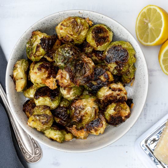 Smashed Brussels Sprouts with Parm