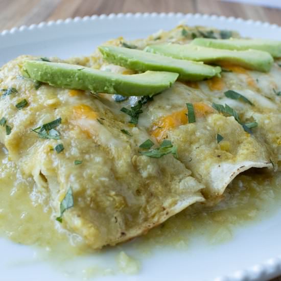 green chicken enchiladas