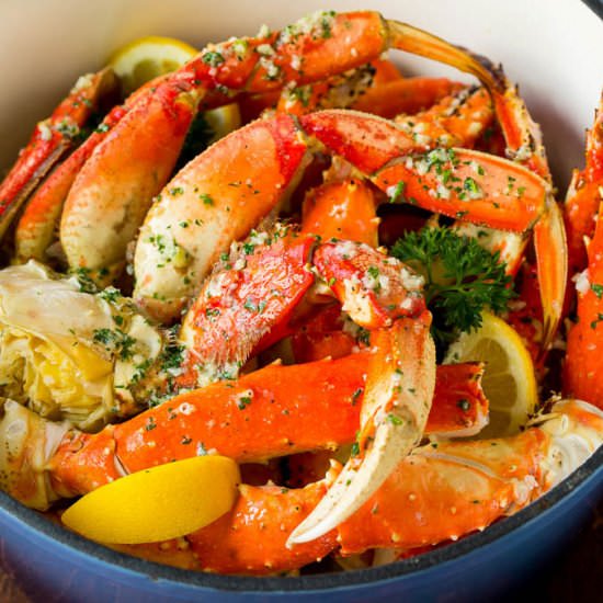 Crab Legs in Garlic Butter